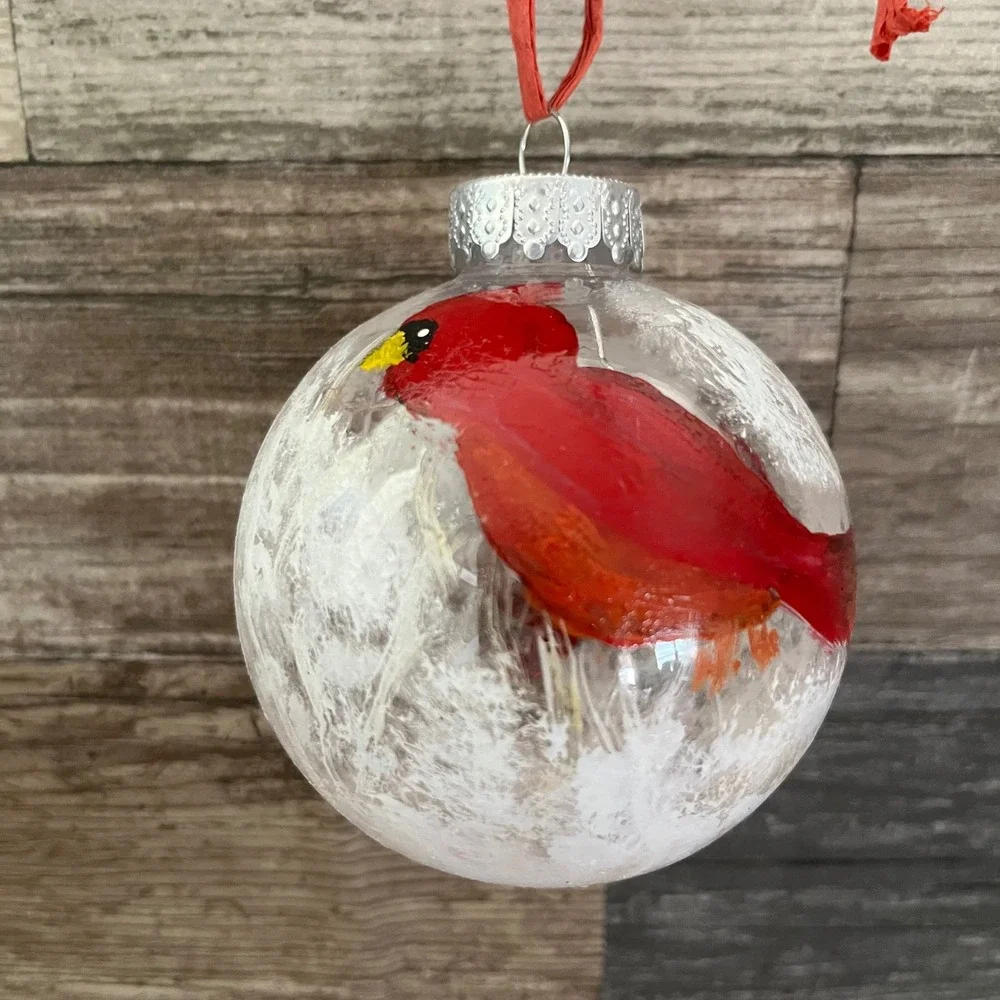 Biltmore Estate Limited Edition Cardinal Hand Painted Glass Christmas Ornament
